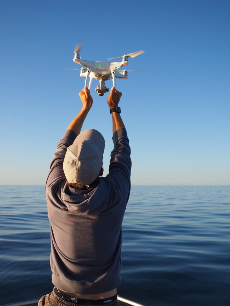 useless loop field station, launching video drone